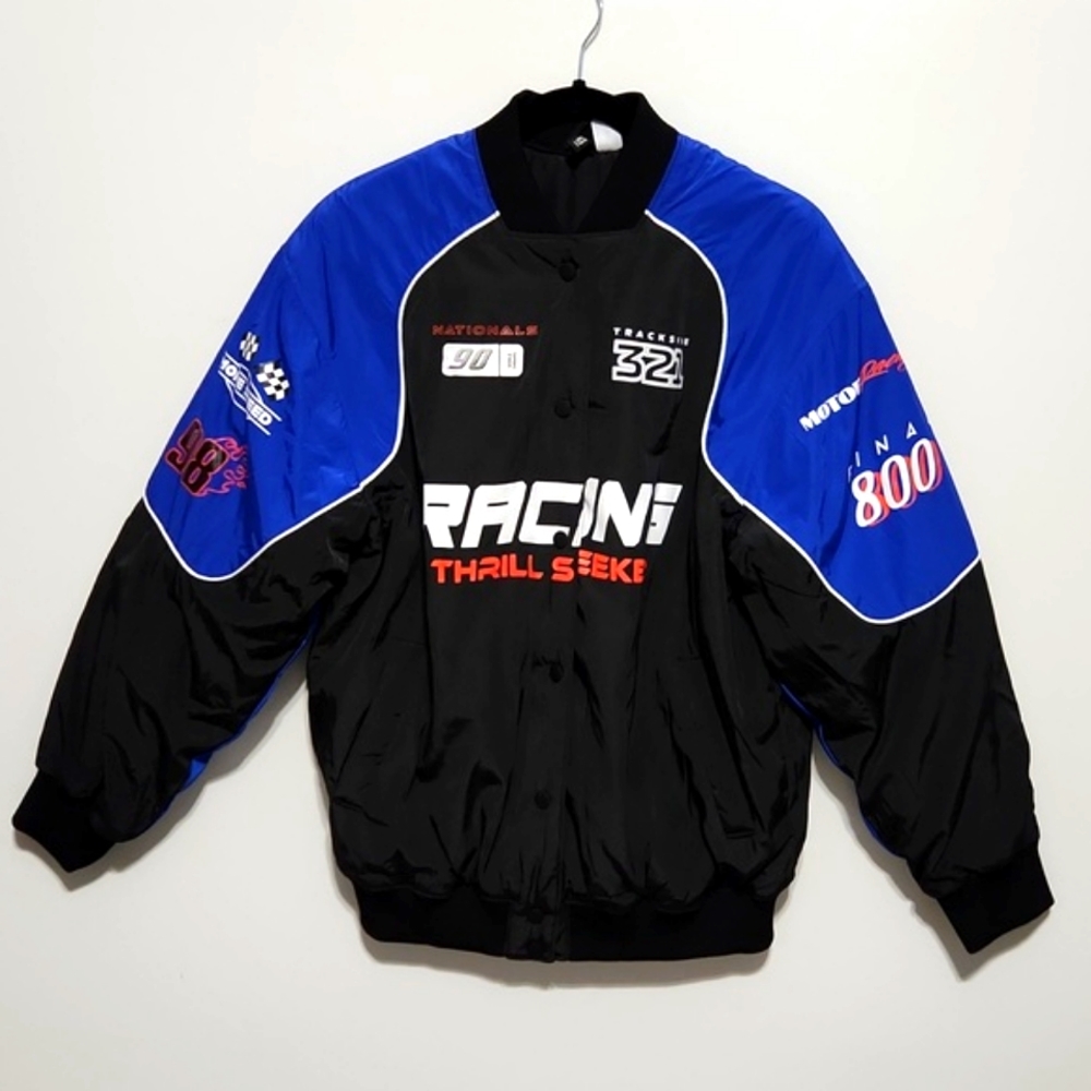 H&M oversized racer bomber jacket
